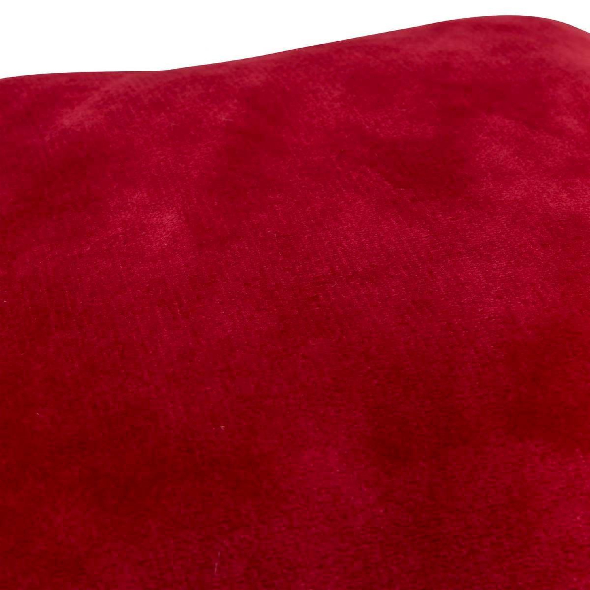 Voir la diapositive 4 : ATMOSPHERA Coussin en flanelle uni  ollis  38x38cm rouge