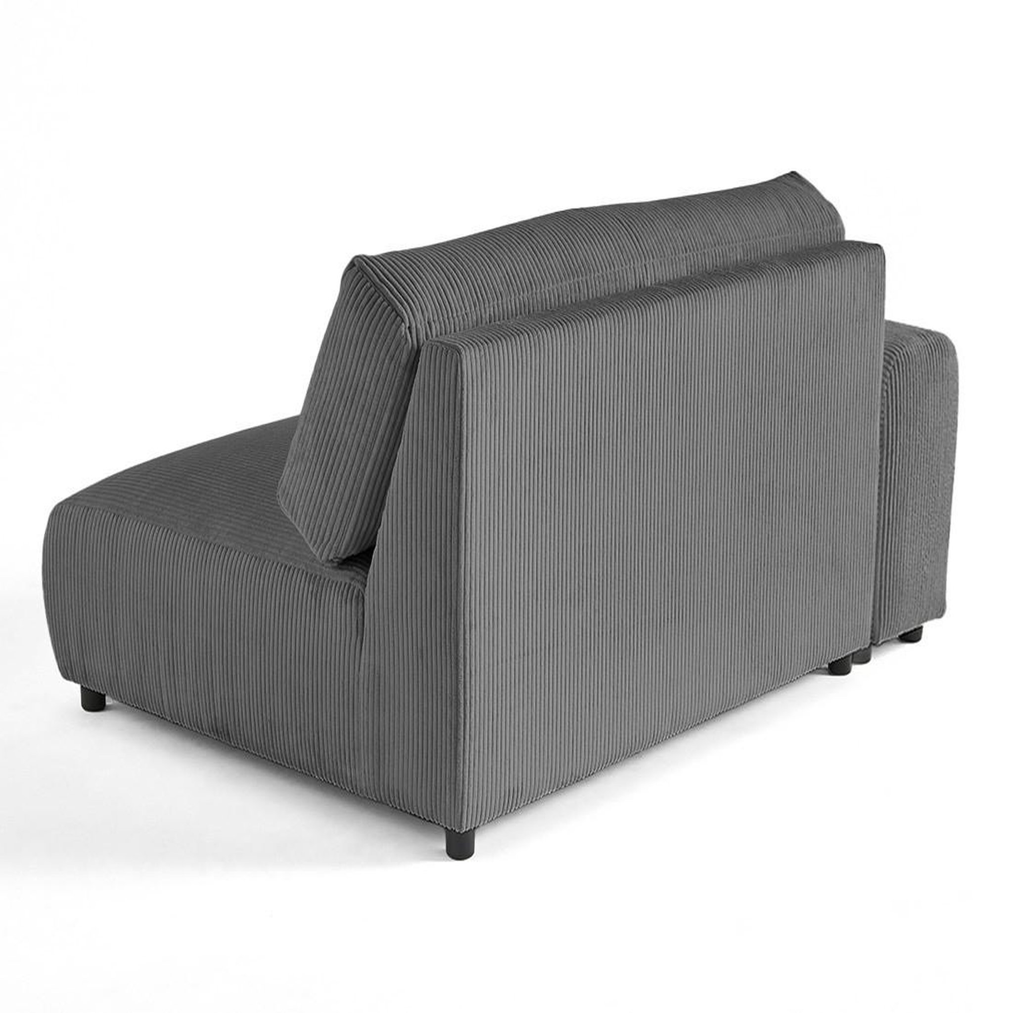 Voir la diapositive 4 : BEST MOBILIER Garance - module d'assise 2 places avec accoudoir gauche - en velours côtelé