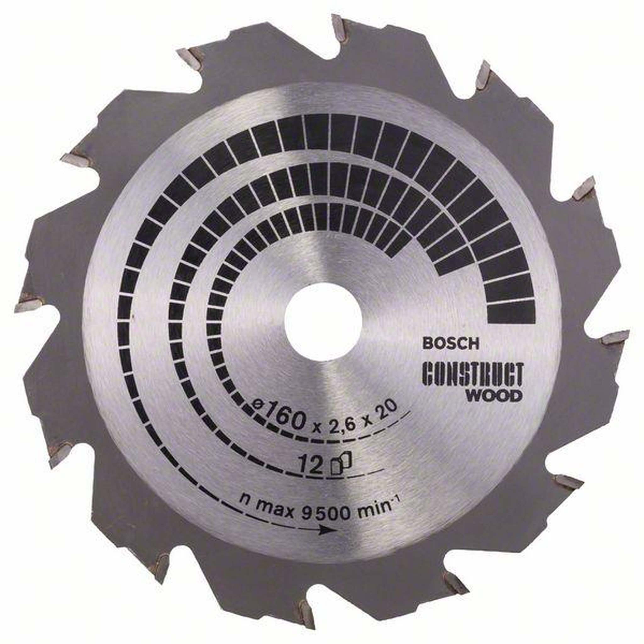 BOSCH Lame coupe rapide et grossière BOSCH 160 mm bois et aluminium
