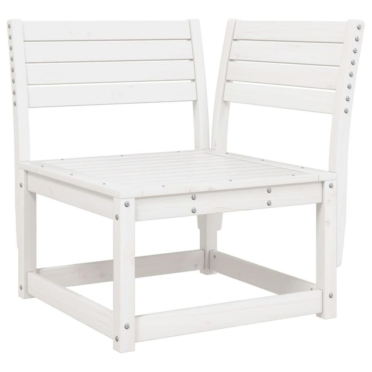 VIDAXL Salon de jardin 4 pcs blanc bois de pin massif