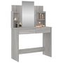 Voir la diapositive 3 : VIDAXL Coiffeuse avec miroir sonoma gris 96x39x142 cm