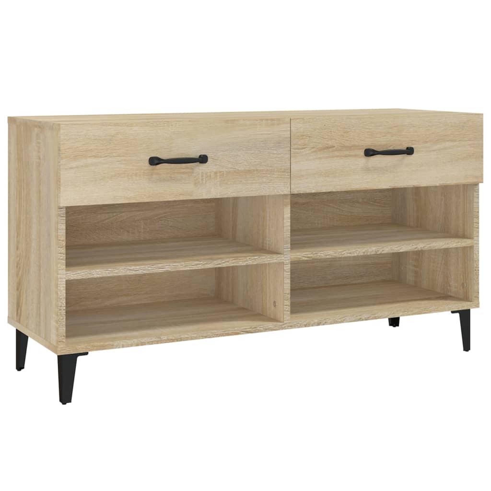 Voir la diapositive 2 : VIDAXL Armoire a chaussures Chene sonoma 102x35x55cm Bois d'ingenierie