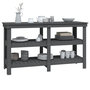 Voir la diapositive 4 : VIDAXL Banc de travail Gris 142,5x50x80 cm Bois de pin massif