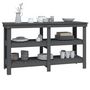 Voir la diapositive 4 : VIDAXL Banc de travail Gris 142,5x50x80 cm Bois de pin massif