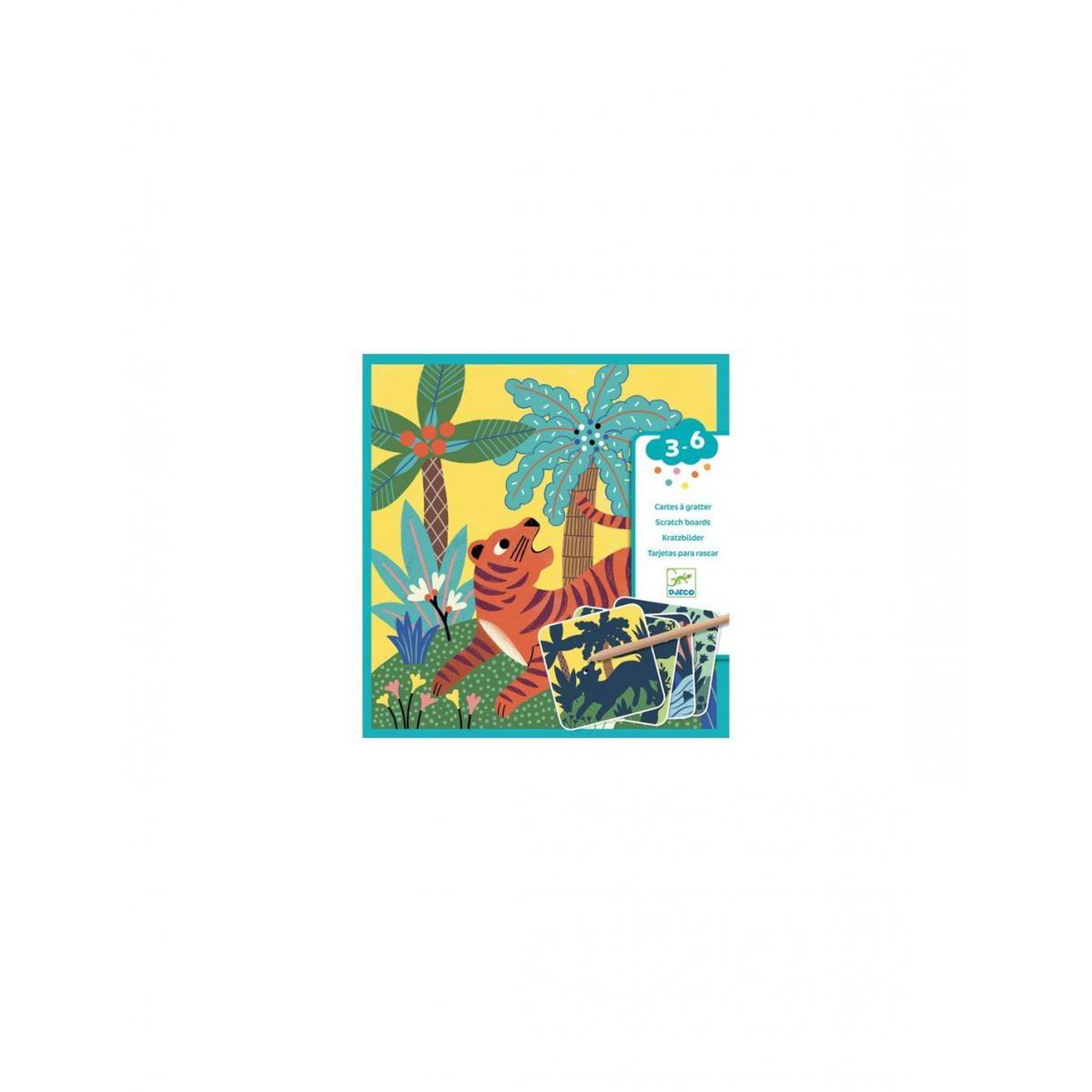 Voir la diapositive 3 : Djeco Cartes a gratter grosses betes