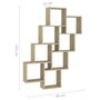Voir la diapositive 6 : VIDAXL Etagere murale cube Chene sonoma 90x15x119 cm Bois d'ingenierie