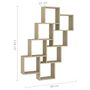 Voir la diapositive 6 : VIDAXL Etagere murale cube Chene sonoma 90x15x119 cm Bois d'ingenierie