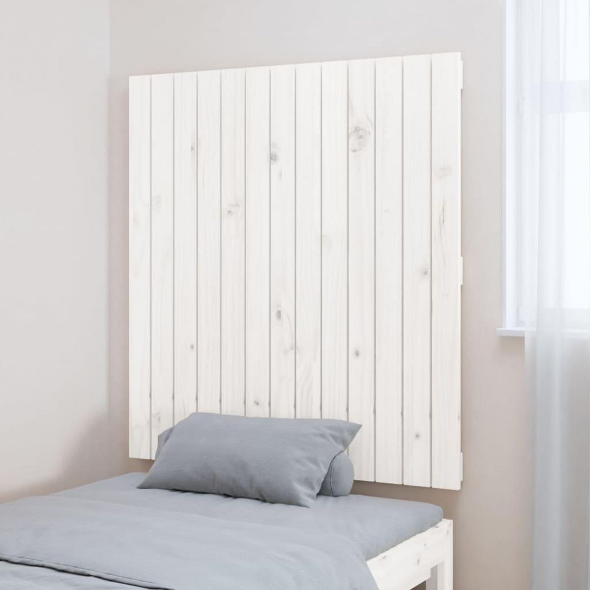 VIDAXL Tete de lit murale Blanc 82,5x3x90 cm Bois massif de pin