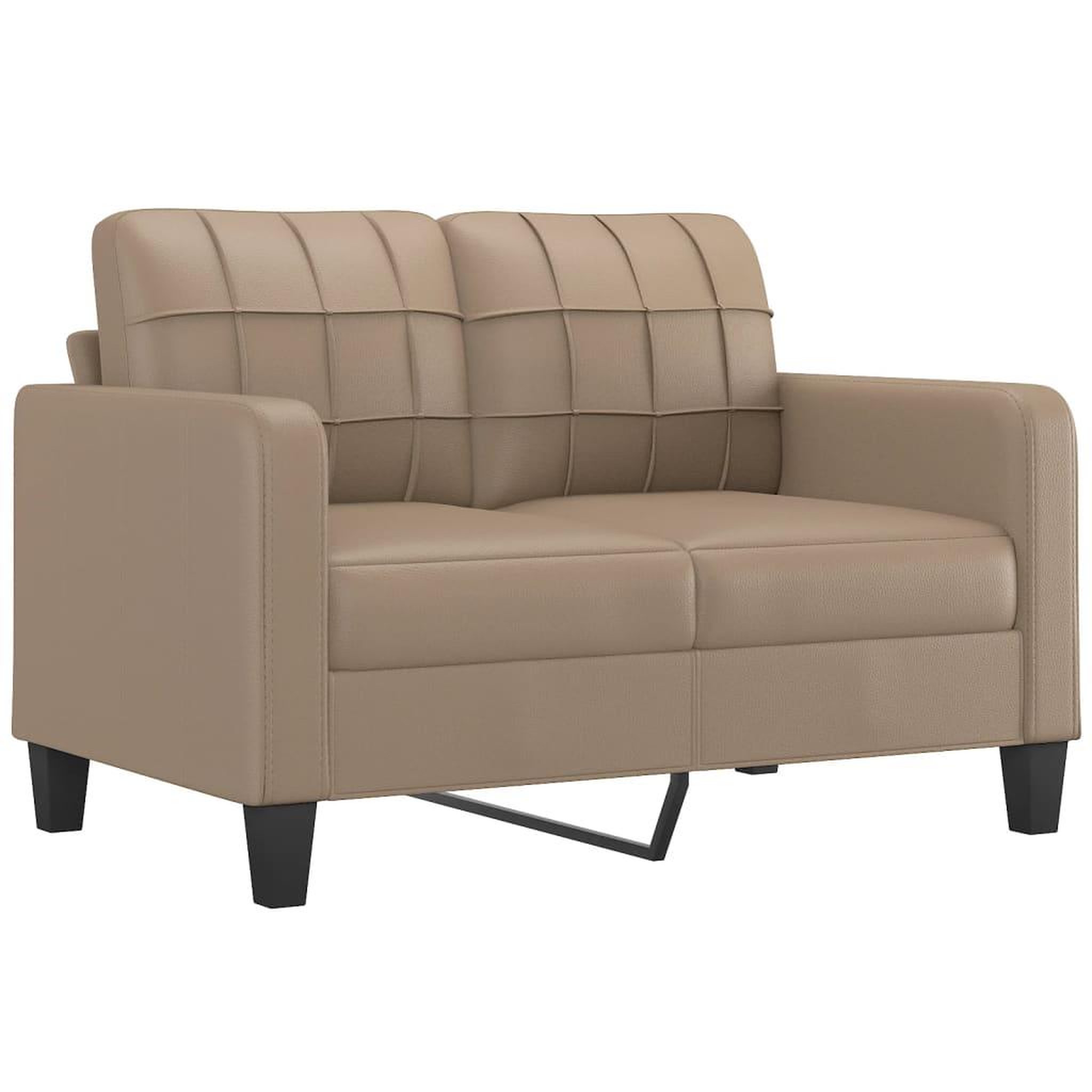 Voir la diapositive 3 : VIDAXL Ensemble de canapes 2 pcs avec coussins cappuccino similicuir