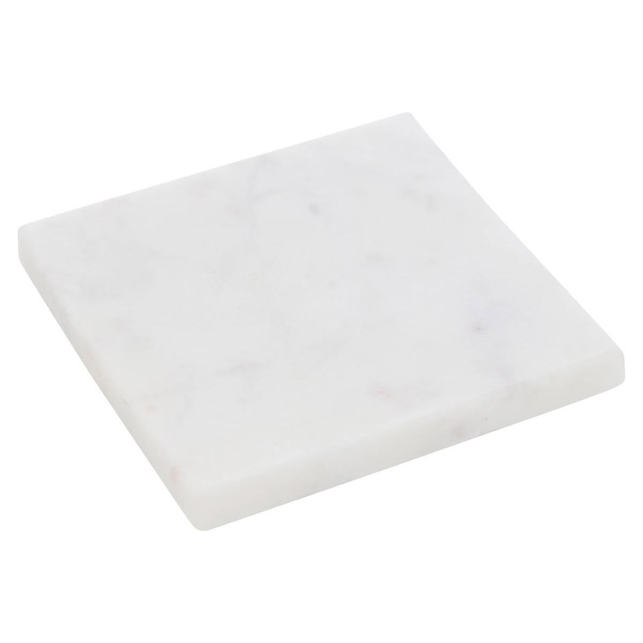 Voir la diapositive 2 : SECRET DE GOURMET Lot de 4 dessous de verre en marbre  morris  10cm blanc