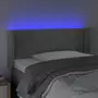 VIDAXL Tete de lit a LED Gris clair 93x16x78/88 cm Velours