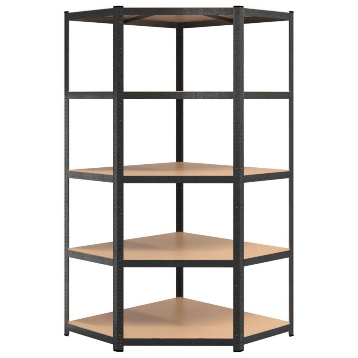 VIDAXL Etagere d'angle 5 niveaux Gris Acier et bois d'ingenierie