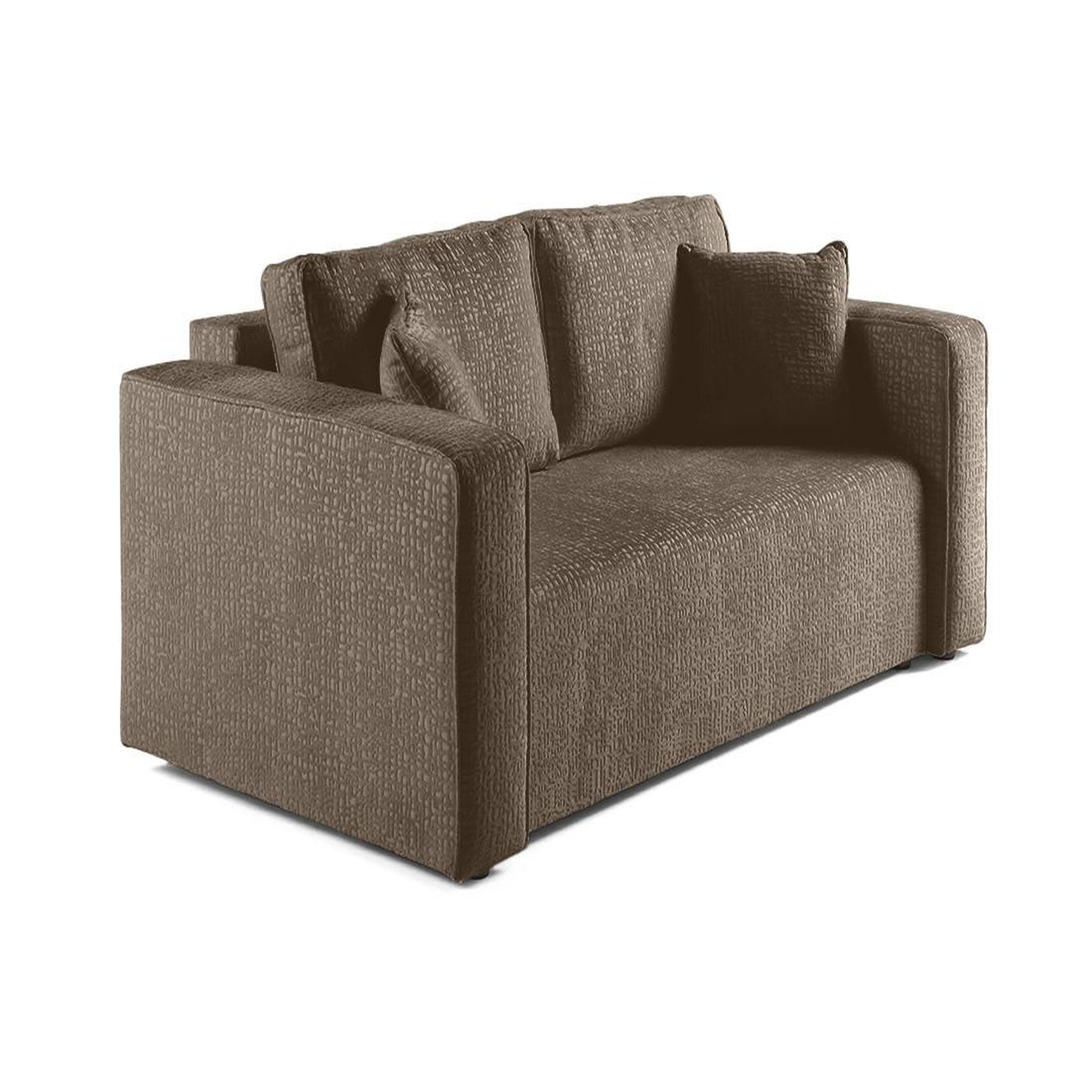 Voir la diapositive 3 : BEST MOBILIER Topaze - canapé droit 2 places - en tissu velours relief