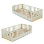 Voir la diapositive 4 : JURABABY Lit au sol enfant en bois SONHO avec matelas - 90x190