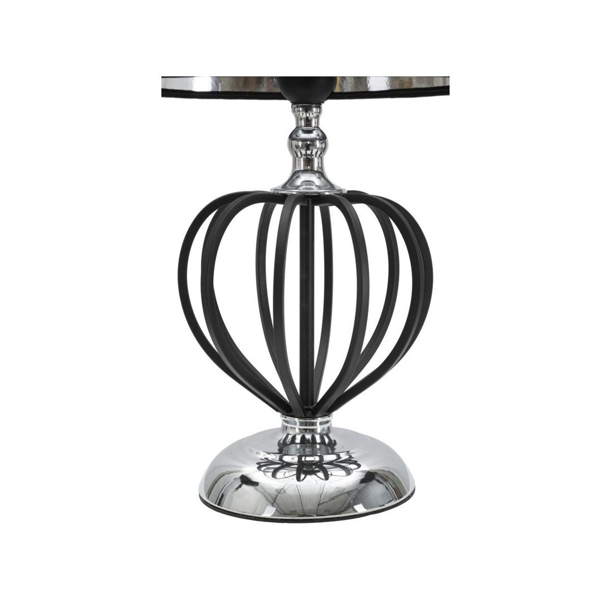 Voir la diapositive 4 : Paris Prix Lampe à poser en métal  darky  44cm noir & argent