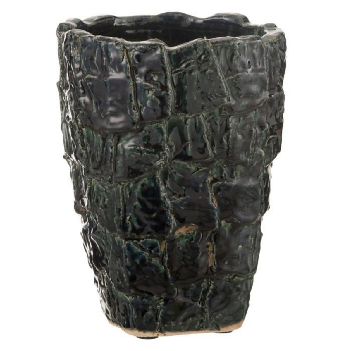 Paris Prix Vase Design en Céramique  Akane  28cm Vert Pétrole