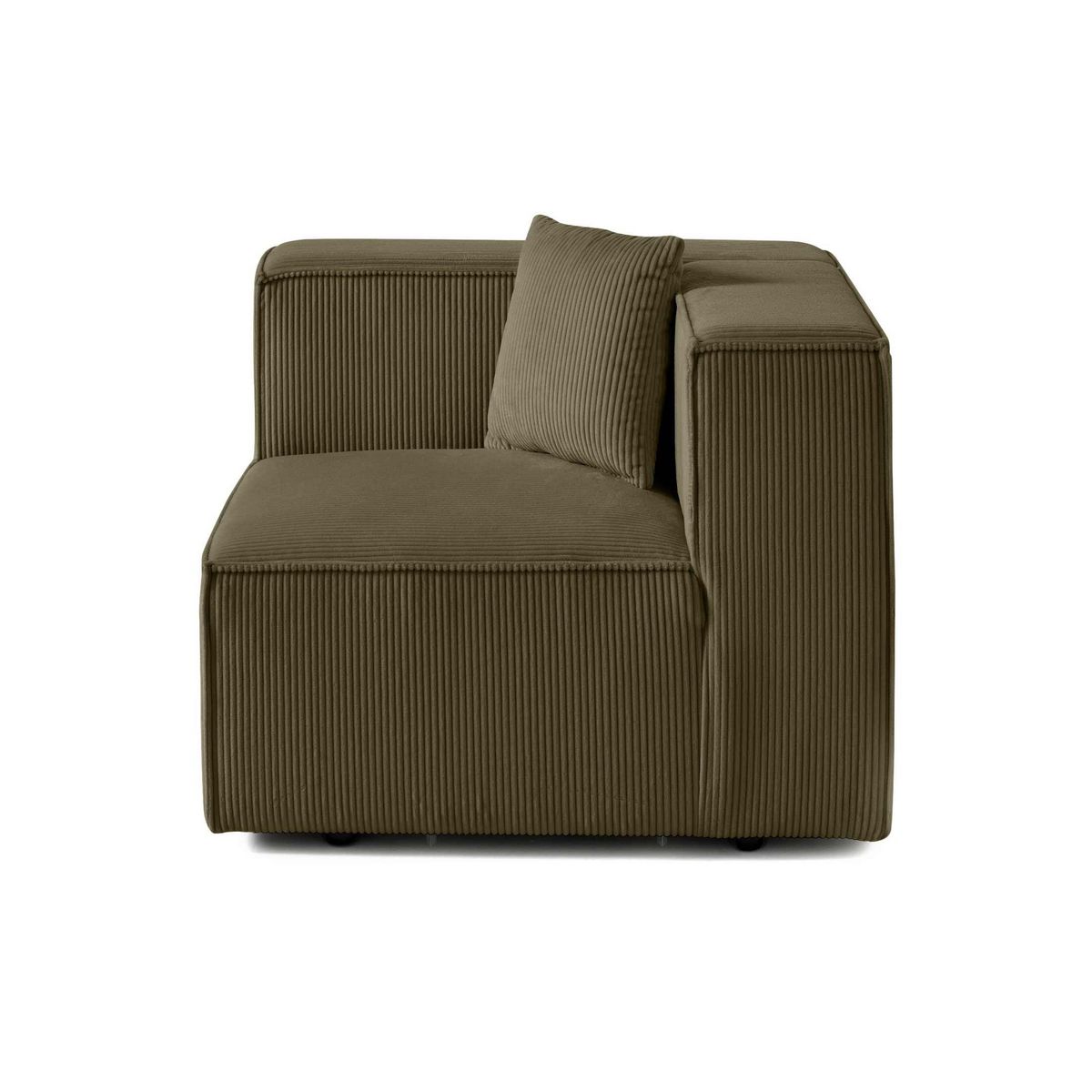 LISA DESIGN Arty - module d'assise gauche - en velours côtelé