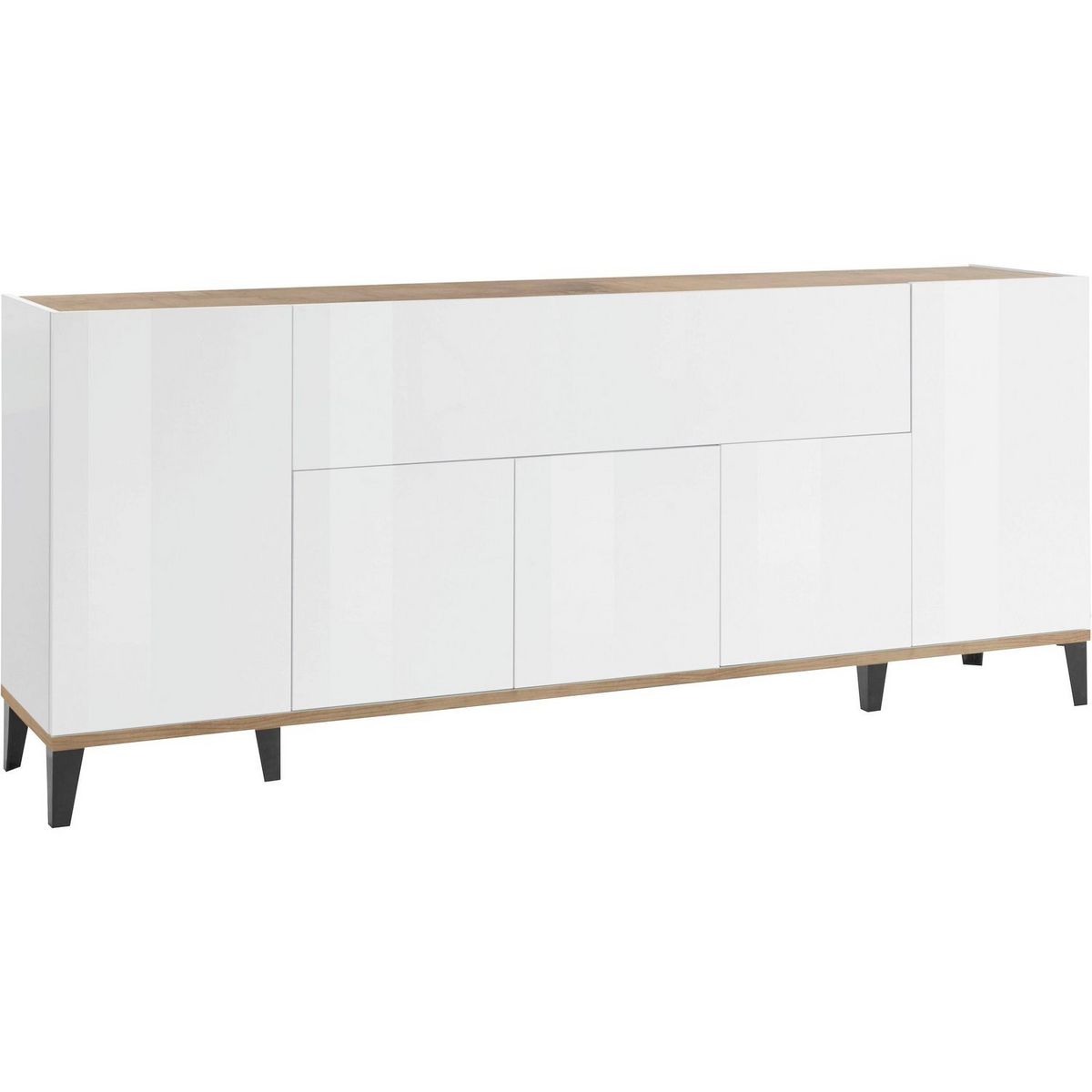 Buffet moderne 5 portes 1 abbatant L200cm BARI