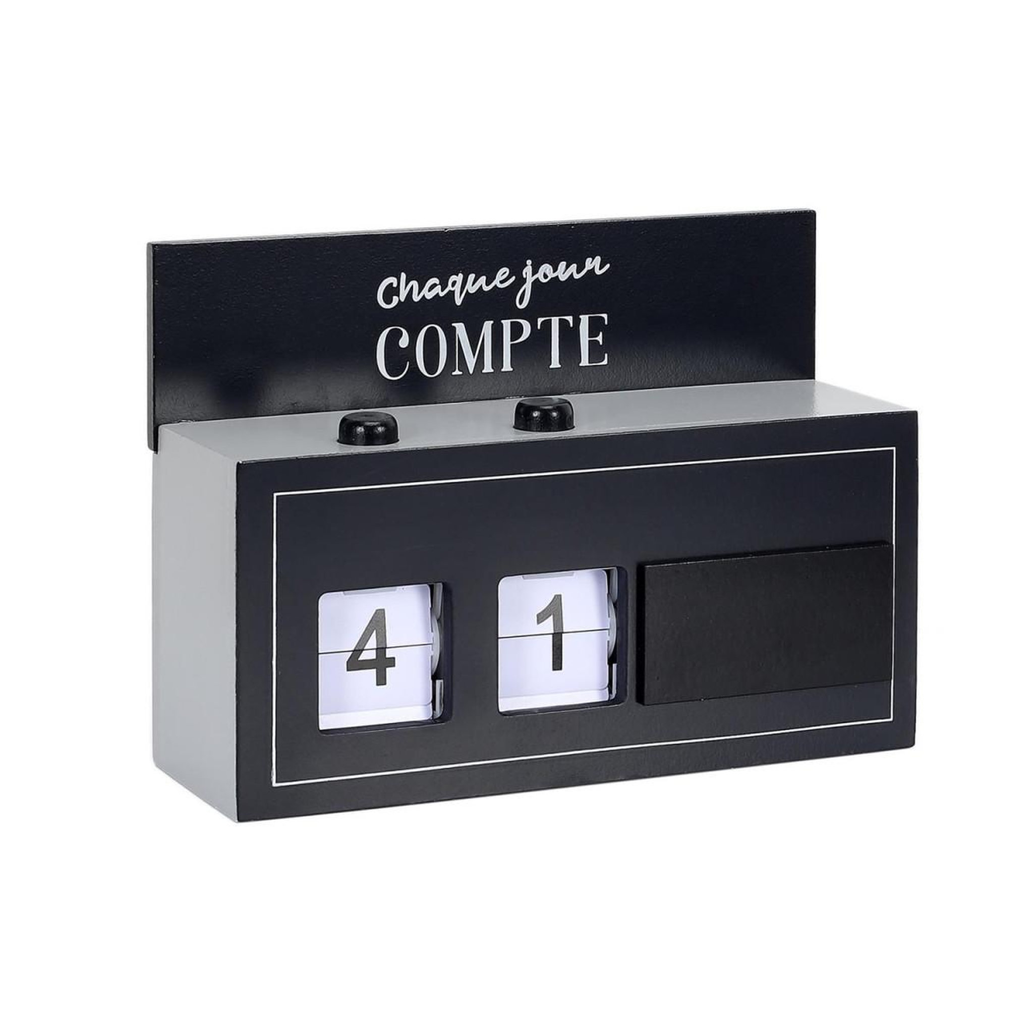 Voir la diapositive 2 : The Home Deco Factory Boîte à message 22 chiffres  chaque jour  21cm noir