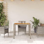 Voir la diapositive 3 : VIDAXL Table de jardin et dessus en bois d'acacia gris resine tressee