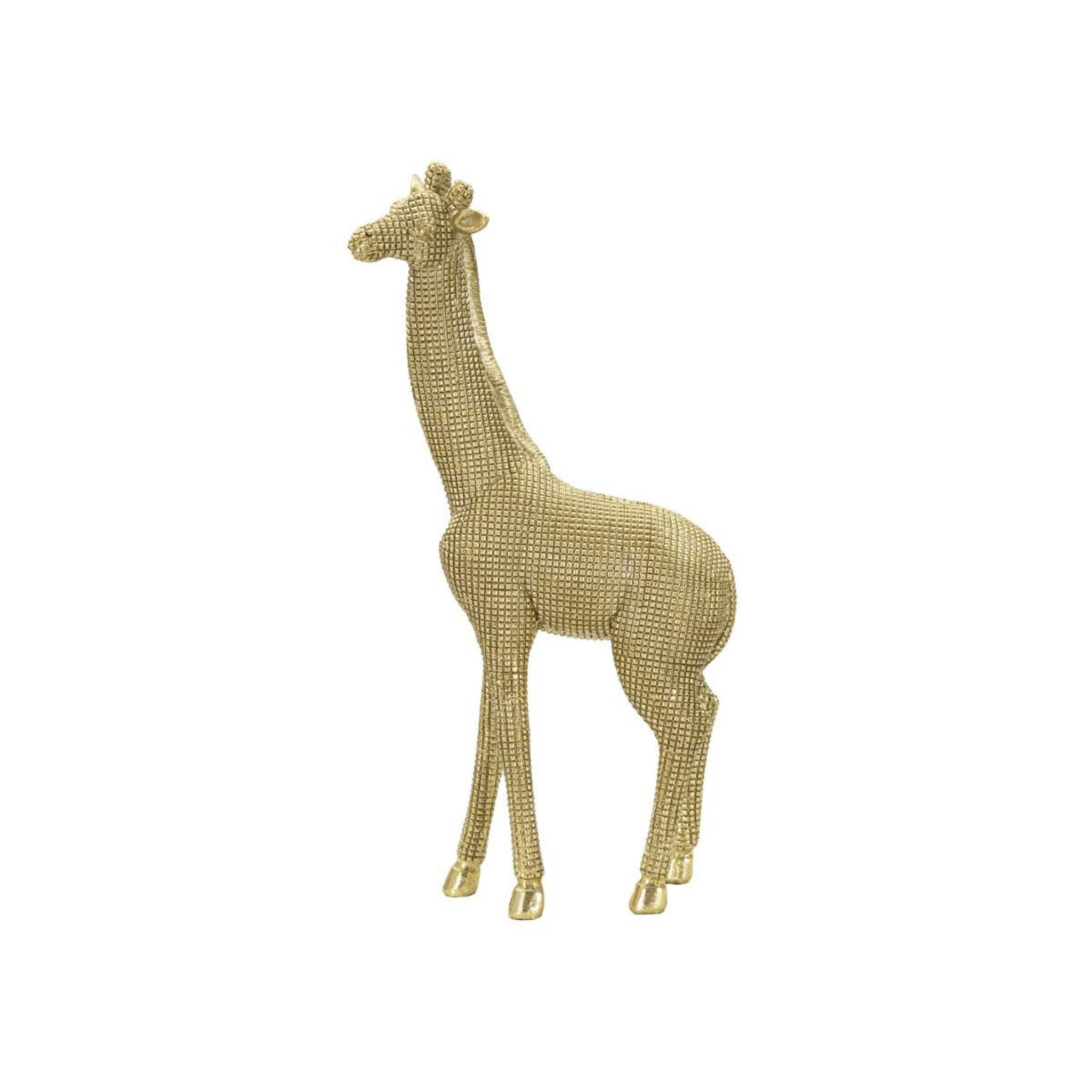 Voir la diapositive 2 : Paris Prix Statuette déco en résine  girafe  40cm or