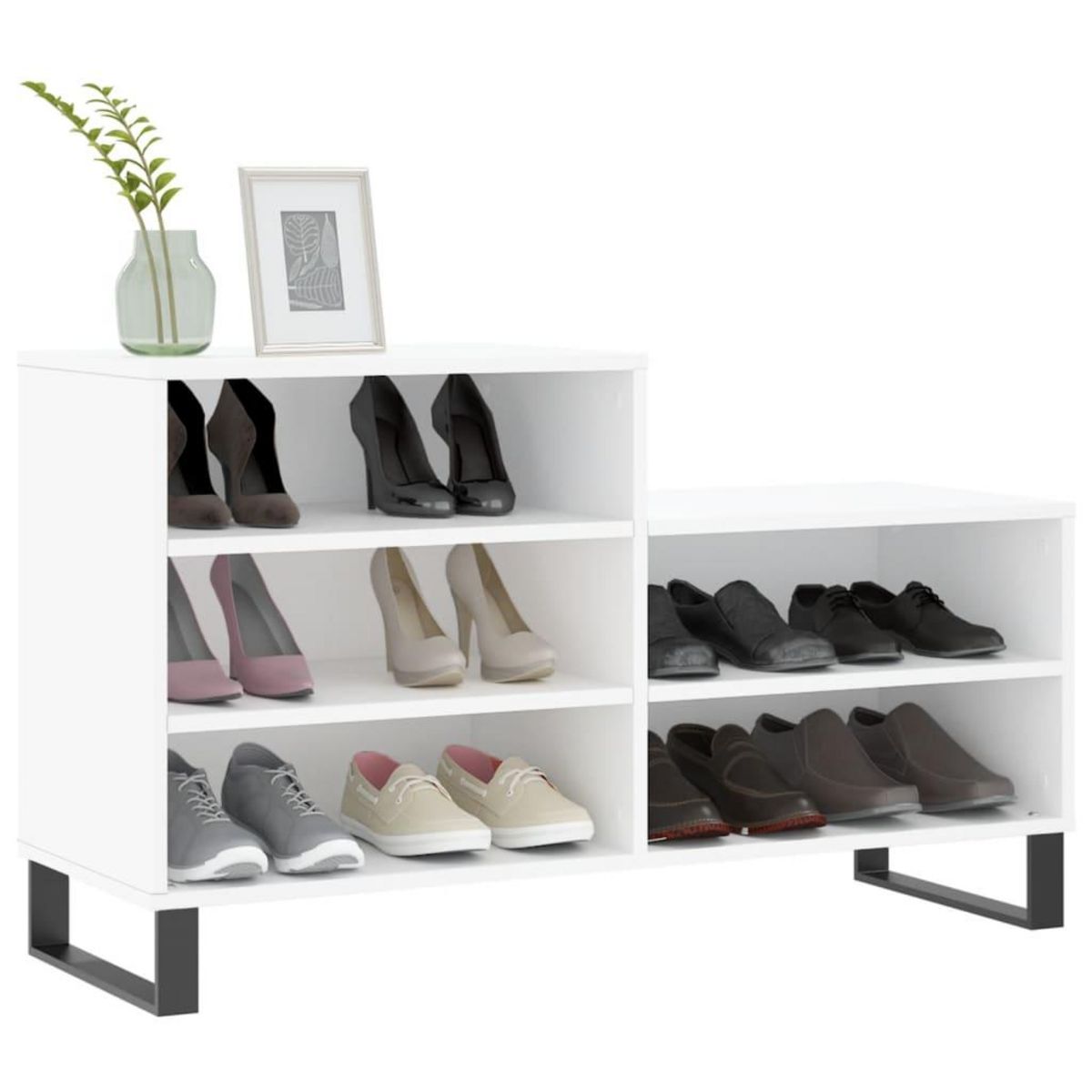 VIDAXL Armoire a chaussures Blanc 102x36x60 cm Bois d'ingenierie