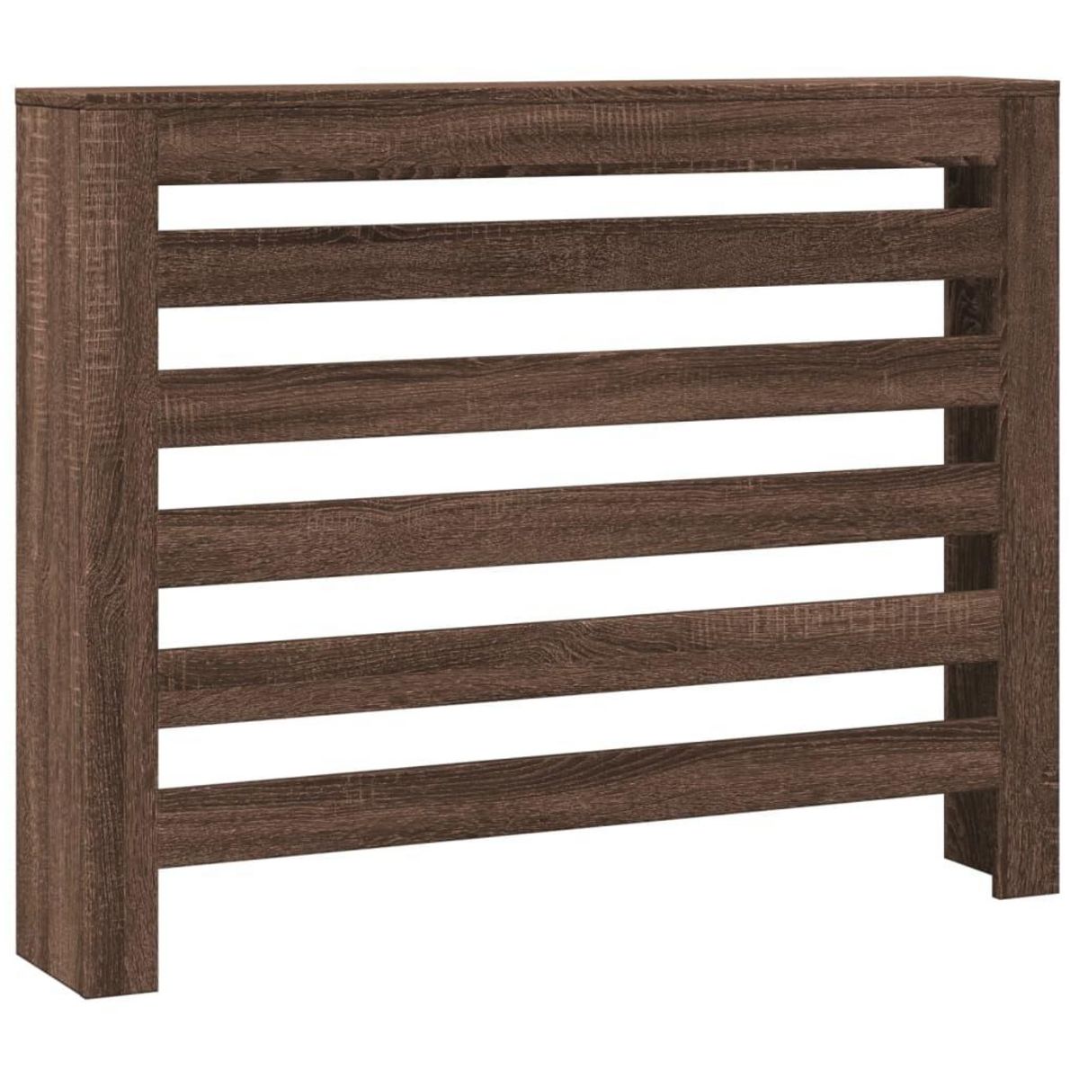VIDAXL Cache-radiateur chene marron 104x20x82 cm bois d'ingenierie