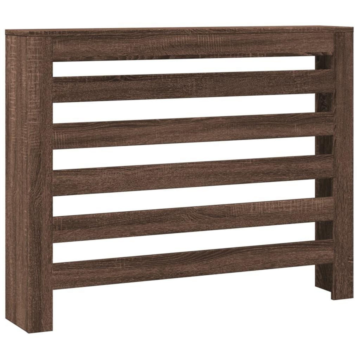 VIDAXL Cache-radiateur chene marron 104x20x82 cm bois d'ingenierie