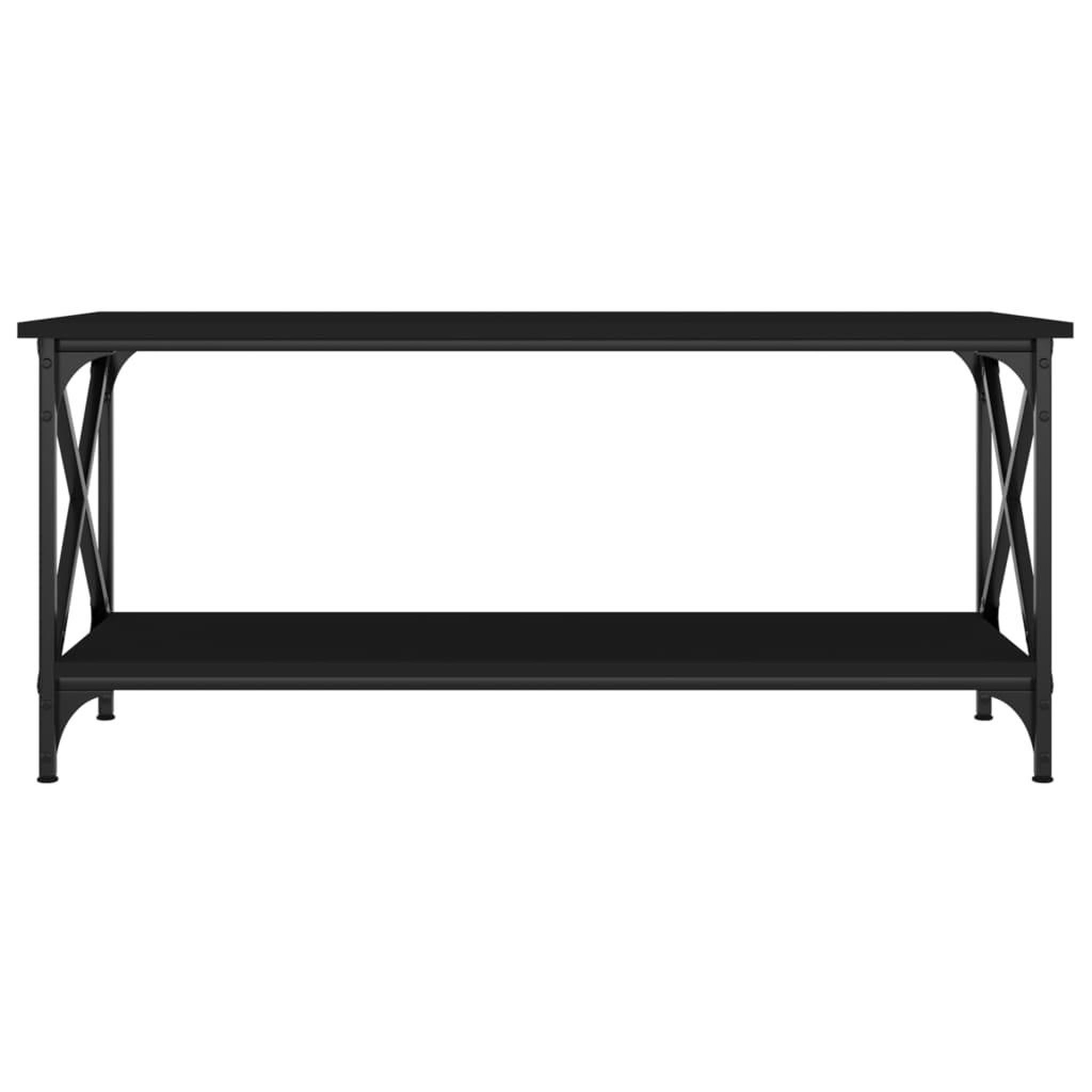 Voir la diapositive 4 : VIDAXL Table basse Noir 100x45x45 cm Bois d'ingenierie et fer