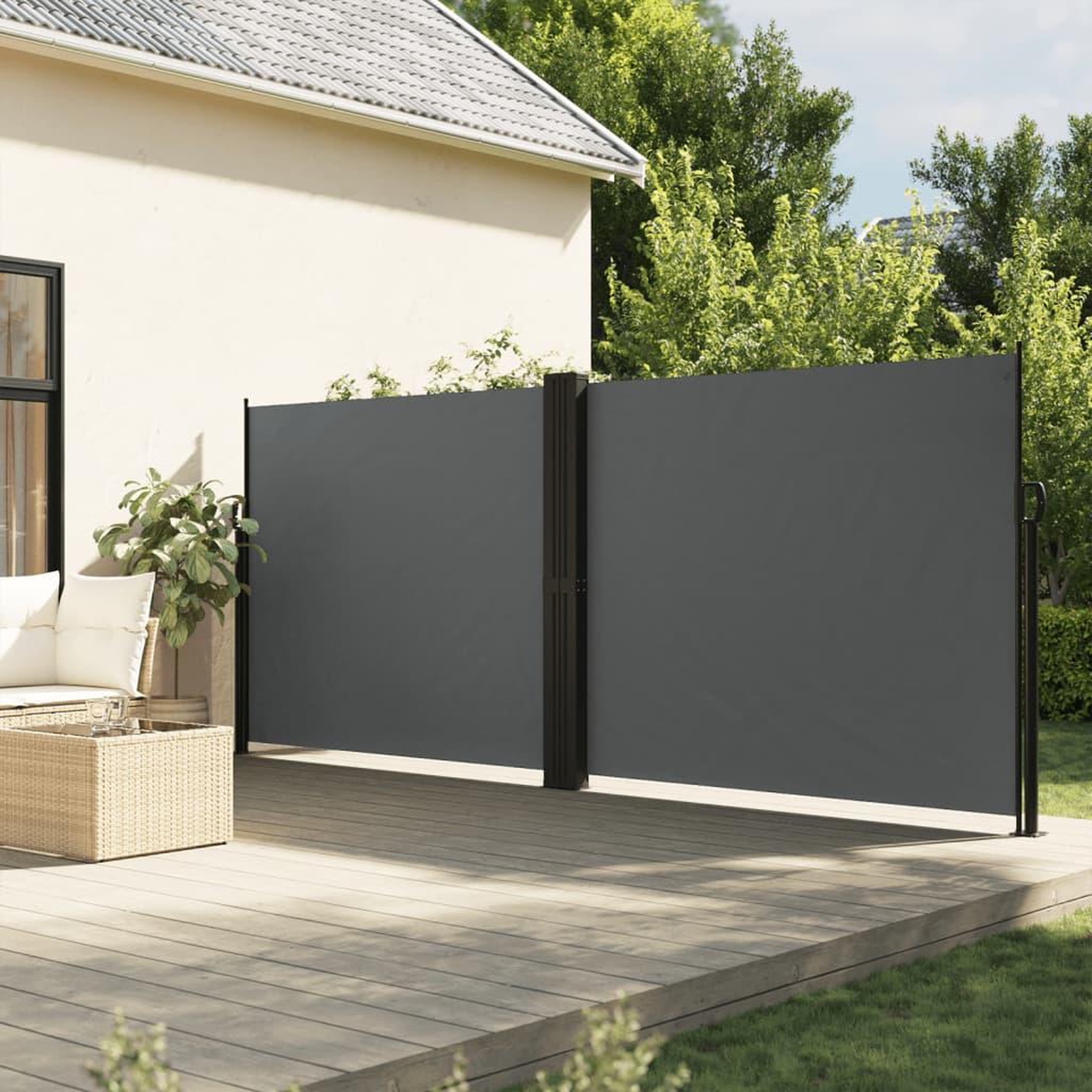VIDAXL Auvent lateral retractable Anthracite 180x1200 cm