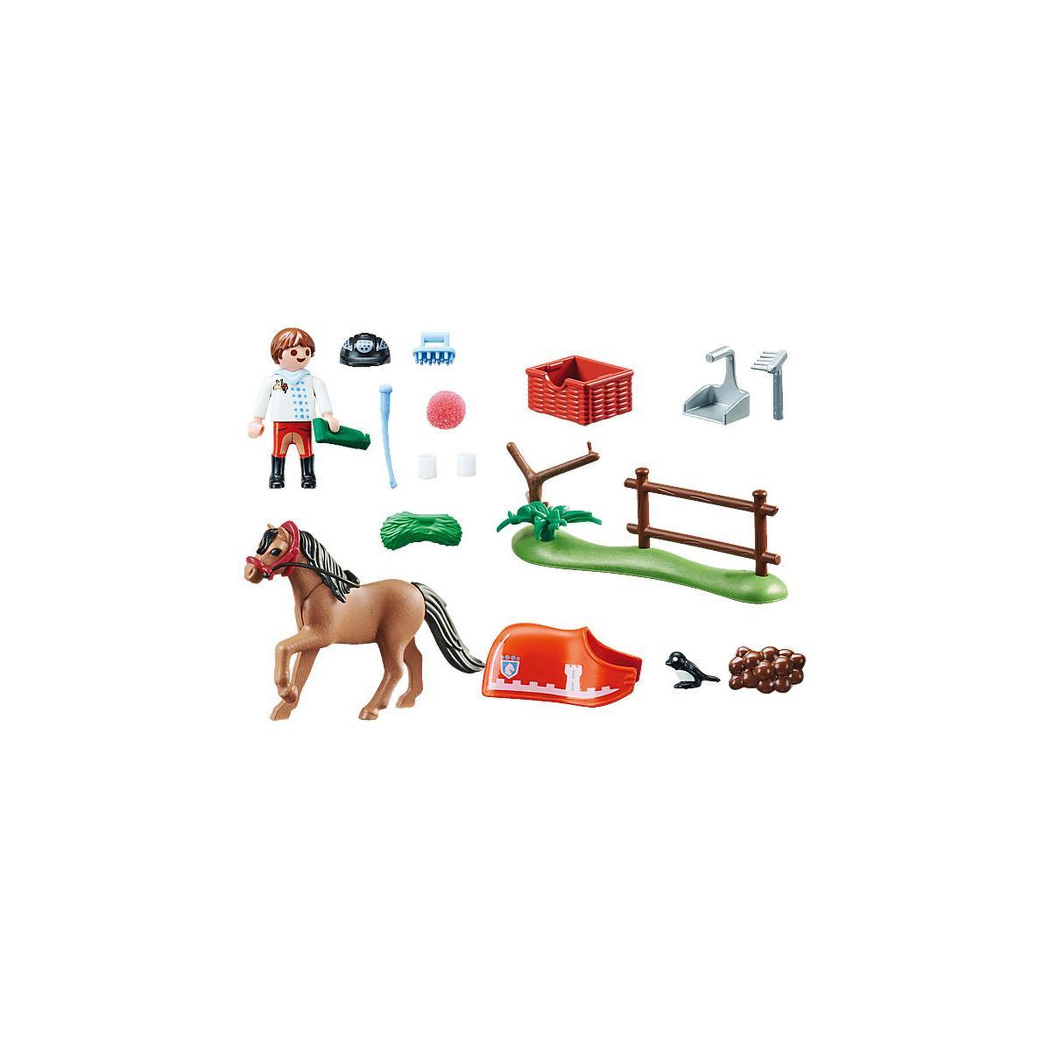 Voir la diapositive 3 : PLAYMOBIL Jouet Playmobil Cavalier et poney Connemara