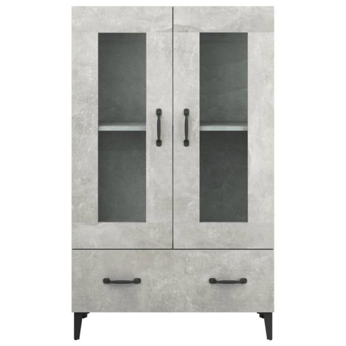 VIDAXL Buffet haut Gris béton 70x31x115 cm Bois d ingénierie
