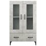 Voir la diapositive 5 : VIDAXL Buffet haut Gris béton 70x31x115 cm Bois d ingénierie