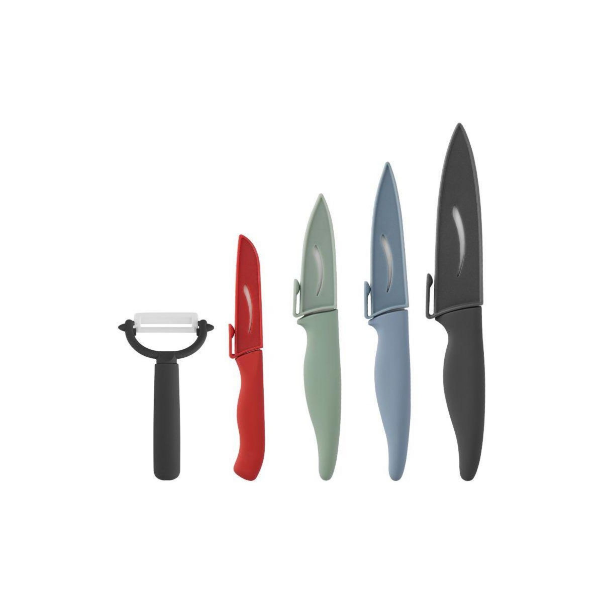 ESSENTIEL B Set de couteaux 4 couteaux + 1 eplucheur