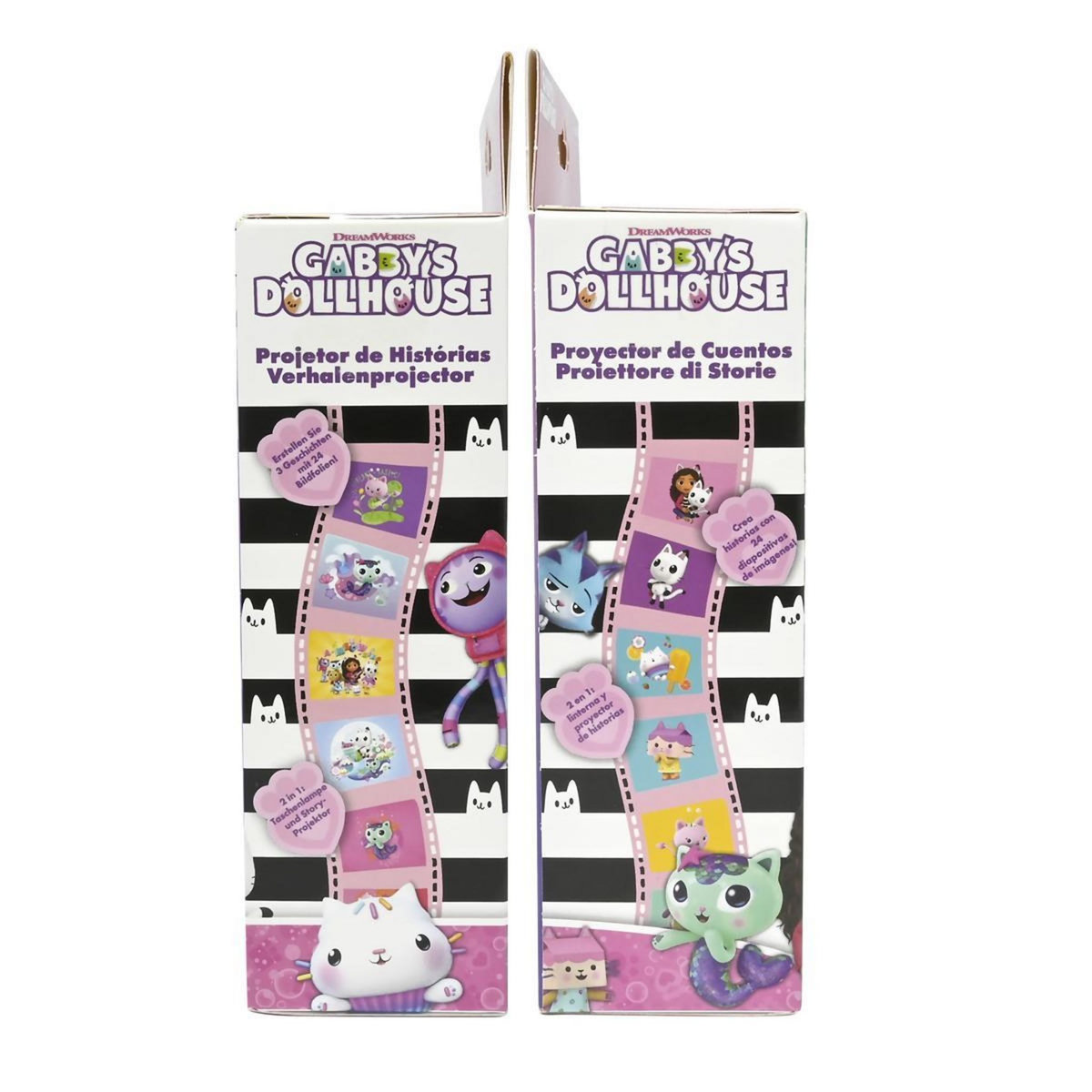 Lexibook Projecteur à histoires et lampe torche Gabby et la Maison Magique