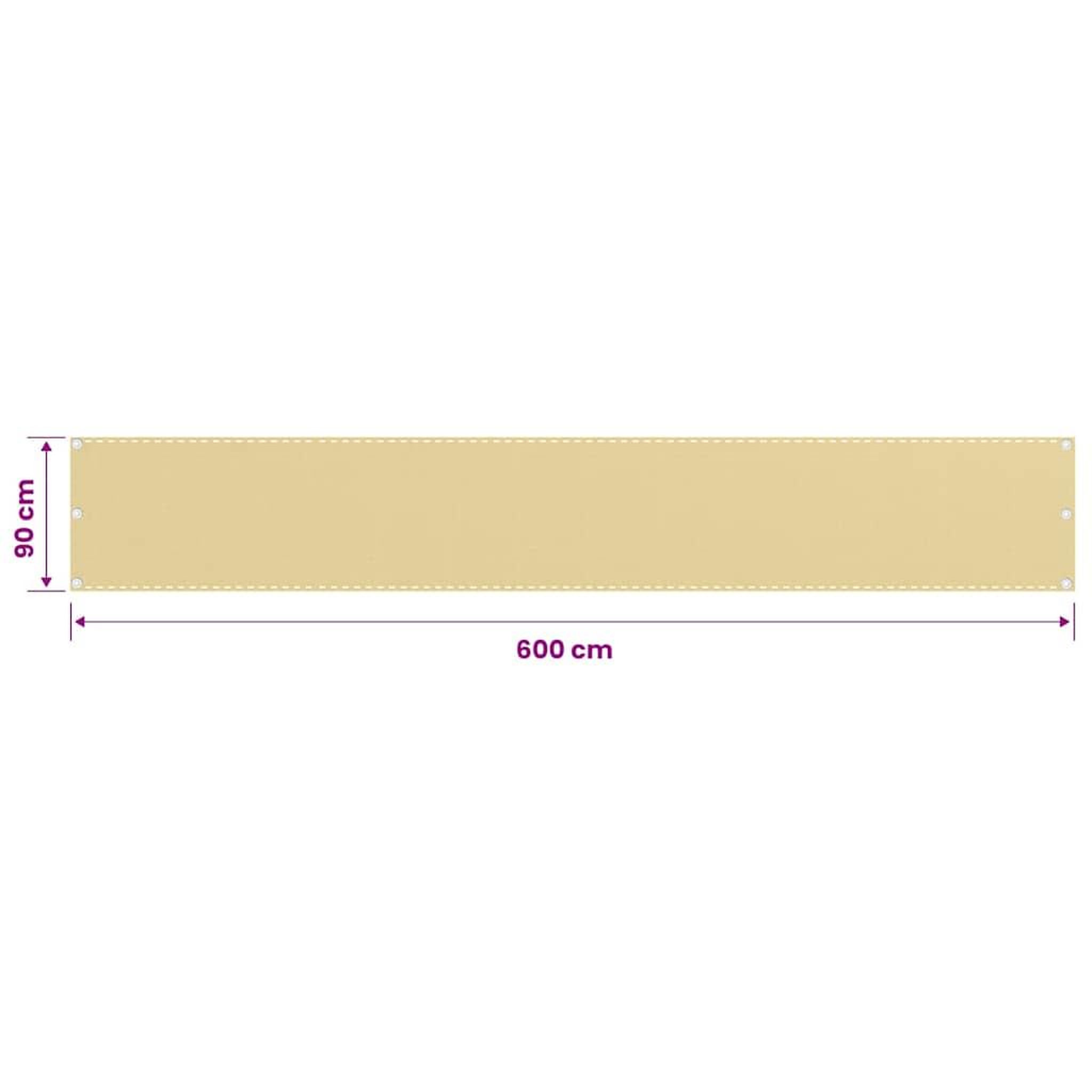 Voir la diapositive 5 : VIDAXL Ecran de balcon beige 90x600 cm pehd