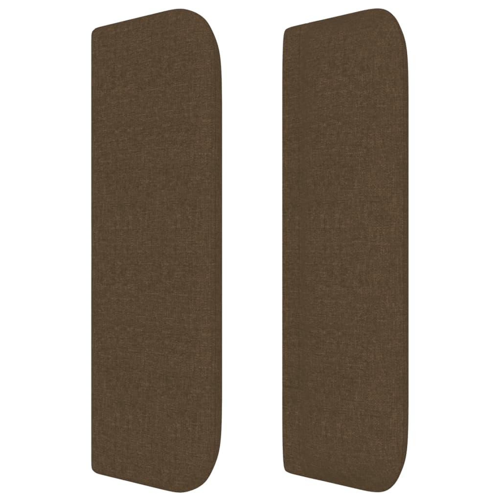 Voir la diapositive 4 : VIDAXL Tete de lit avec oreilles Marron Fonce 163x16x78/88 cm Tissu