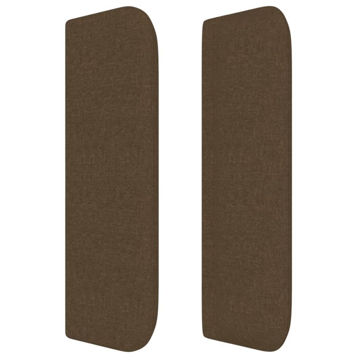 VIDAXL Tete de lit avec oreilles Marron Fonce 163x16x78/88 cm Tissu