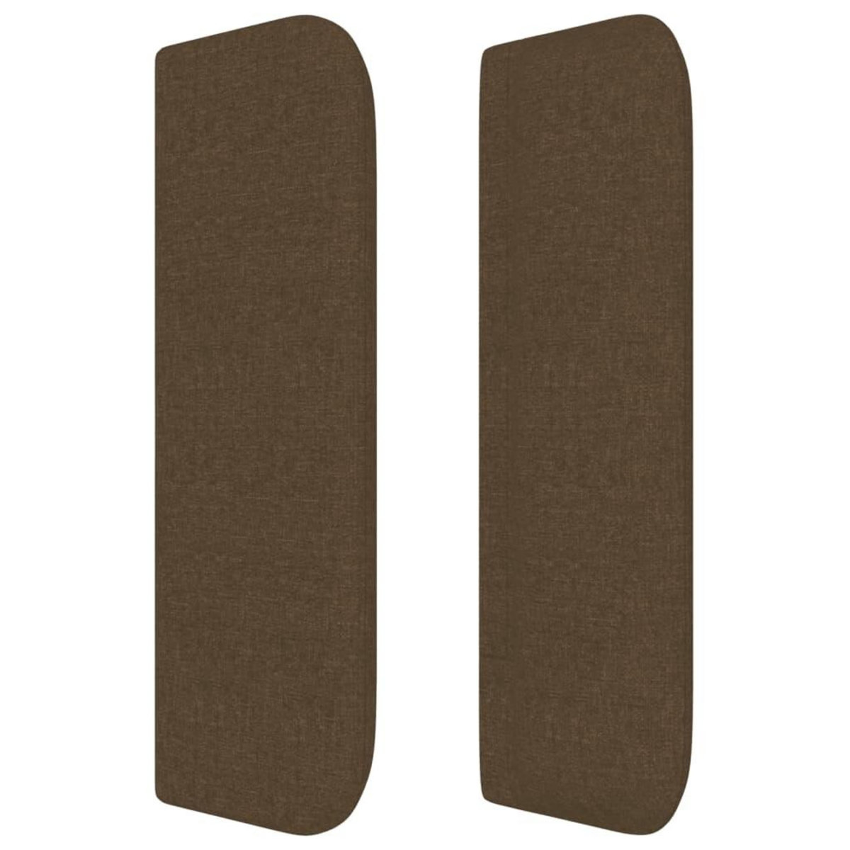 VIDAXL Tete de lit avec oreilles Marron Fonce 163x16x78/88 cm Tissu