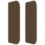 Voir la diapositive 4 : VIDAXL Tete de lit avec oreilles Marron Fonce 163x16x78/88 cm Tissu