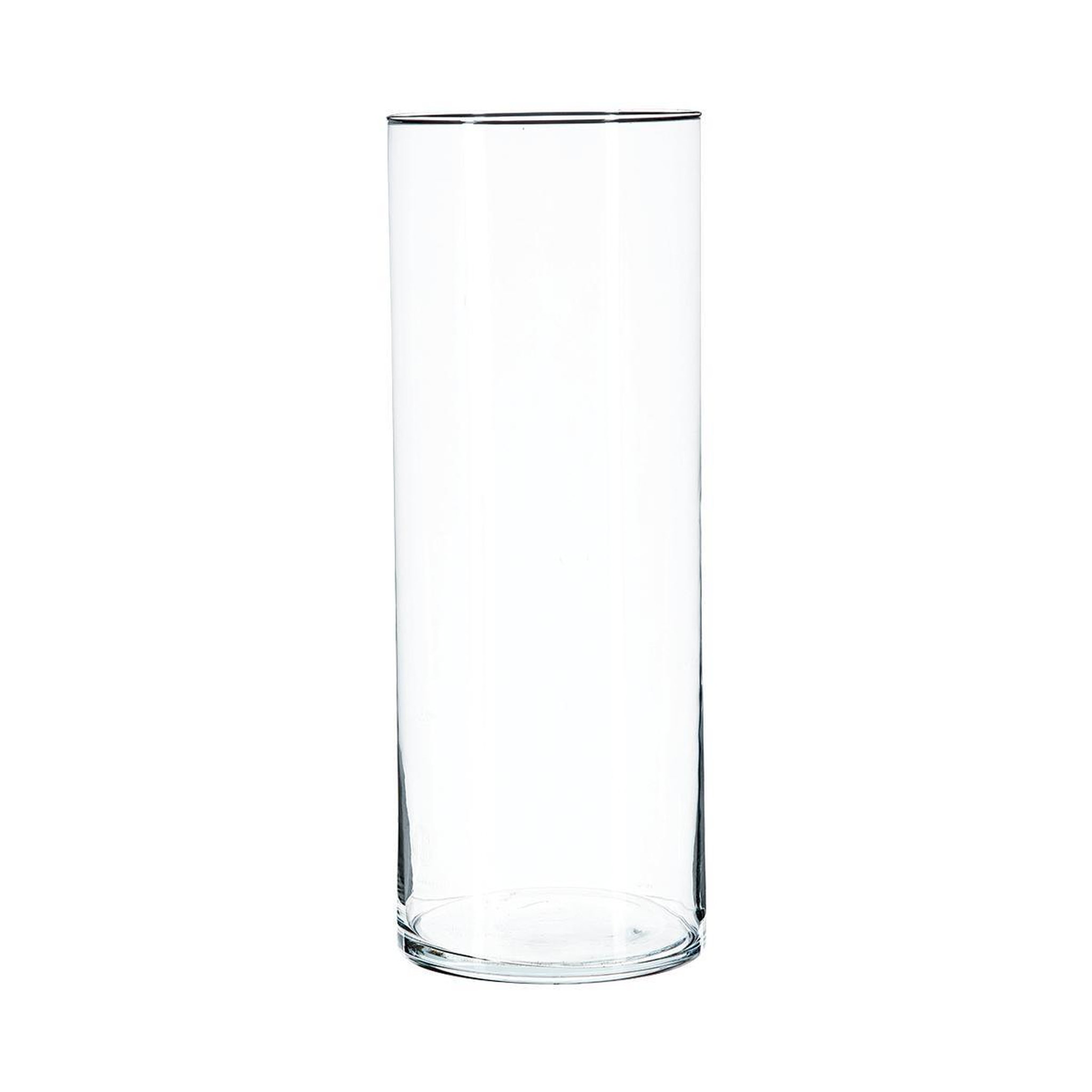 Voir la diapositive 2 : ATMOSPHERA Vase design  cylindrique  39cm transparent