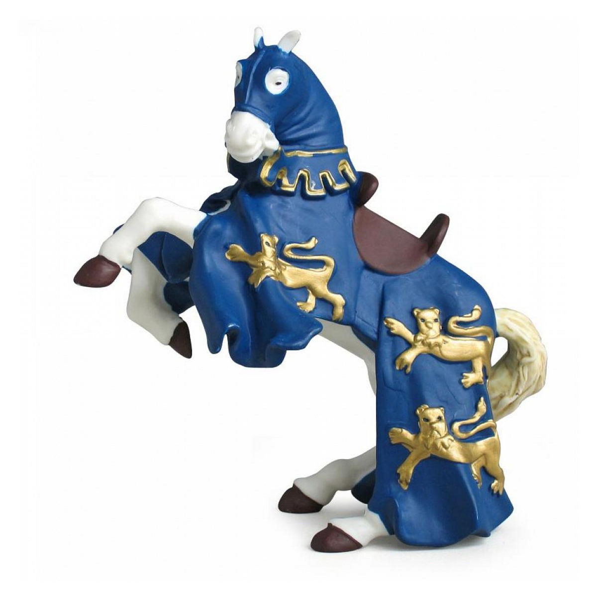 Papo 39339- Cheval du roi richard bleu