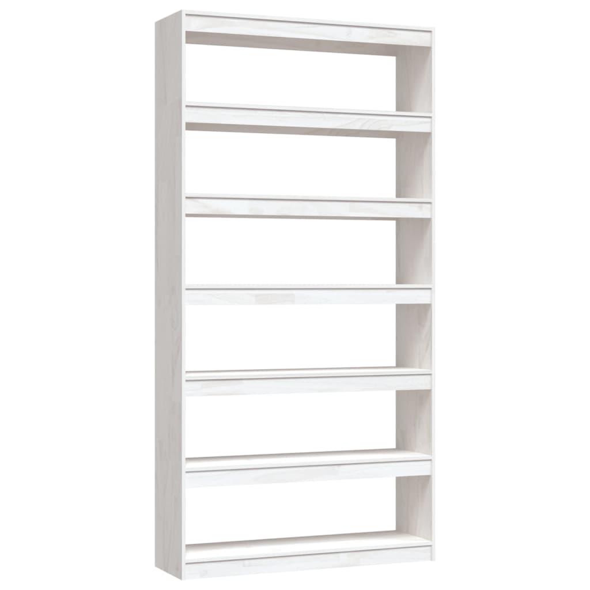 Voir la diapositive 2 : VIDAXL Bibliotheque/Separateur de piece Blanc 100x30x200 cm Pin massif