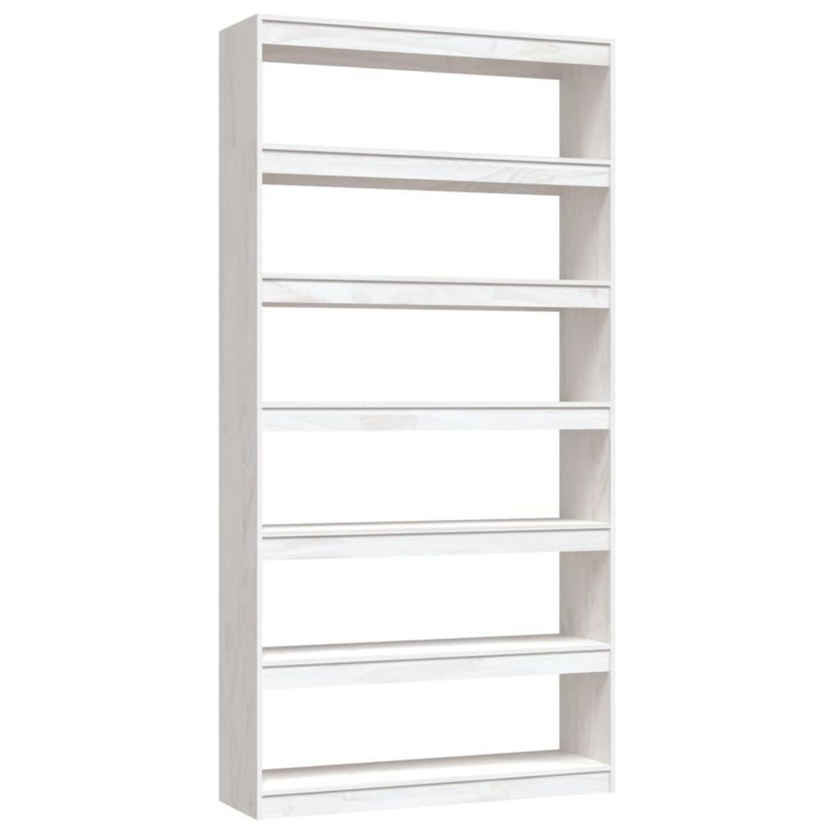 VIDAXL Bibliotheque/Separateur de piece Blanc 100x30x200 cm Pin massif