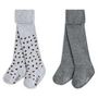 Voir la diapositive 1 : IN EXTENSO Lot de 2 paires de collants bébé fille