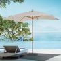Voir la diapositive 2 : OUTSUNNY Parasol droit rectangulaire bois polyester haute densité 2,95L x 2l x 2,55H m crème