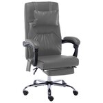 VIDAXL Chaise de bureau de massage Anthracite Similicuir