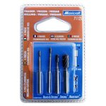 MAXICRAFT 4 fraises HSS cylindriques 1,4 à 5,0 mm