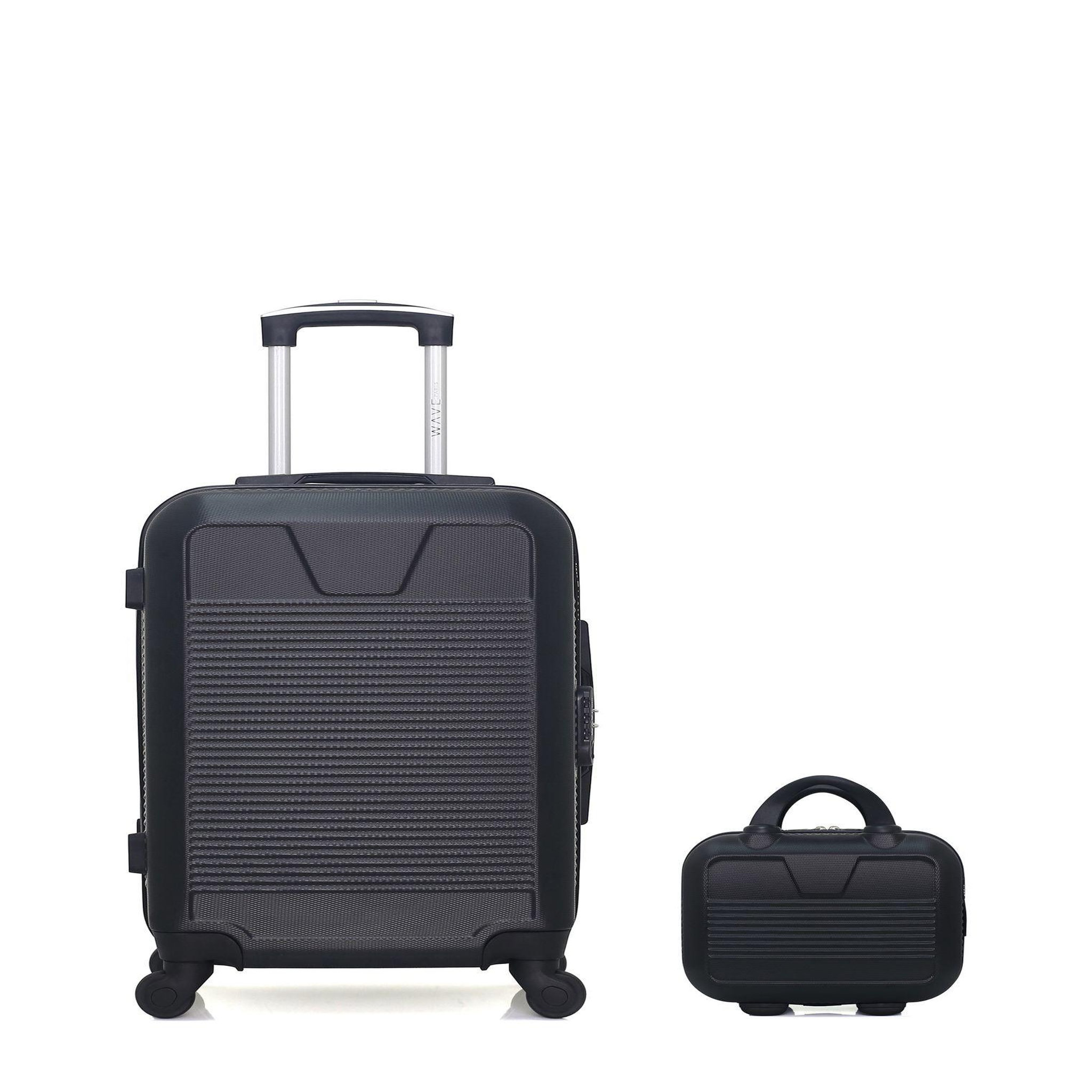 WAVE PARIS WAVE PARIS - Lot de 2 - Valises Cabine et Vanity SELENGA. Coloris disponibles : Rose, Noir, Beige, Gris, Bleu