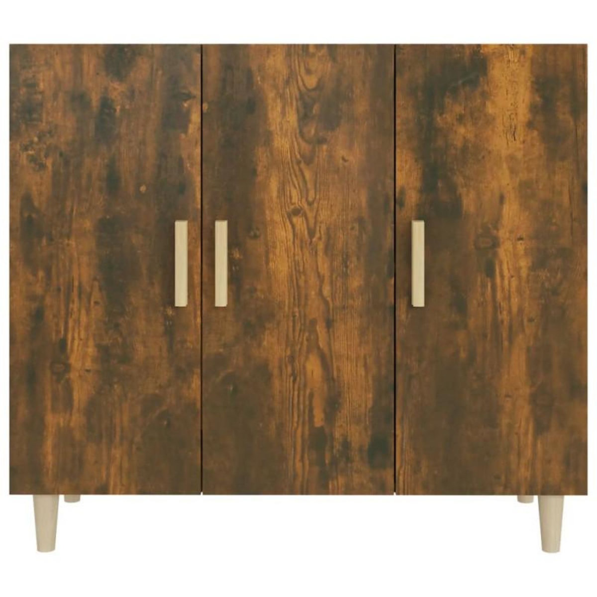 VIDAXL Buffet chêne fumé 90x34x80 cm bois d ingénierie
